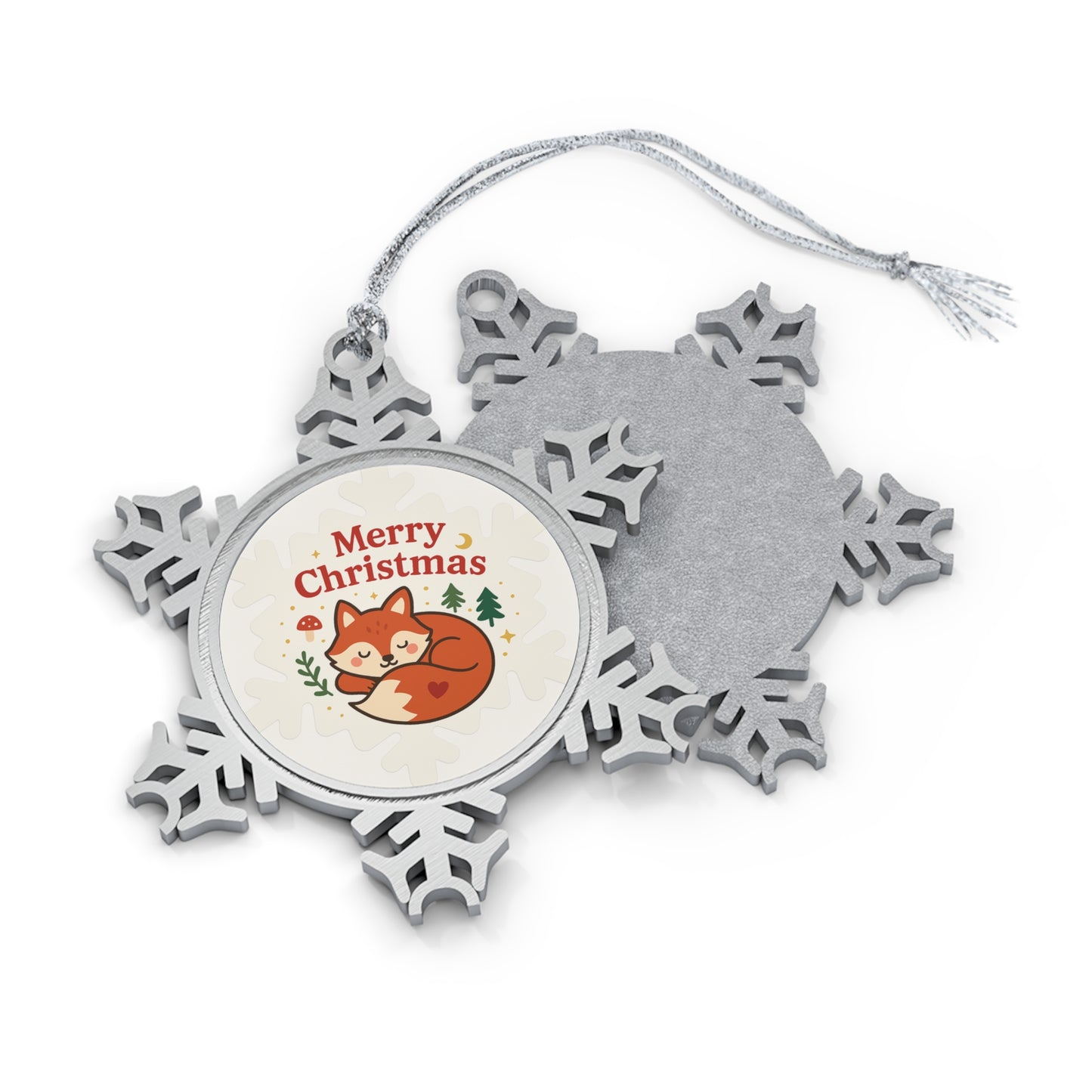 Pewter Snowflake Ornament — Christmas Tree Decoration
