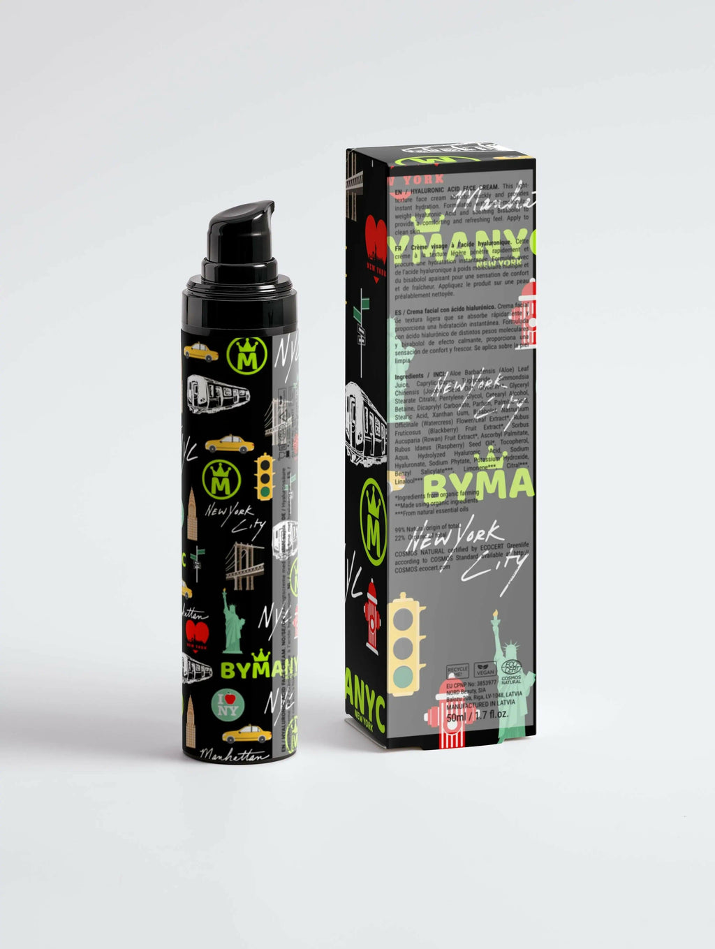 Men Hydrating Face Cream with Hyaluronic Acid Vegan Skincare